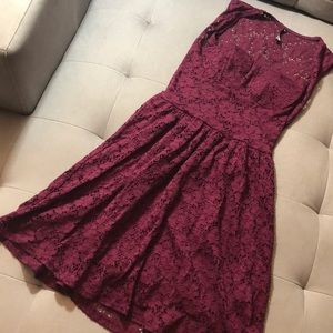 Violet/burgundy Lace Dress